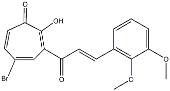 5-bromo-3-[3-(2,3-dimethoxyphenyl)acryloyl]-2-hydroxy-2,4,6-cycloheptatrien-1-one,944776-49-2,结构式