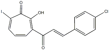 3-[3-(4-chlorophenyl)acryloyl]-2-hydroxy-7-iodo-2,4,6-cycloheptatrien-1-one,944776-57-2,结构式