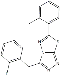 3-(2-fluorobenzyl)-6-(2-methylphenyl)[1,2,4]triazolo[3,4-b][1,3,4]thiadiazole 结构式