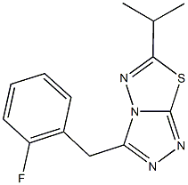 3-(2-fluorobenzyl)-6-isopropyl[1,2,4]triazolo[3,4-b][1,3,4]thiadiazole|