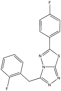 3-(2-fluorobenzyl)-6-(4-fluorophenyl)[1,2,4]triazolo[3,4-b][1,3,4]thiadiazole Struktur