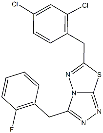 6-(2,4-dichlorobenzyl)-3-(2-fluorobenzyl)[1,2,4]triazolo[3,4-b][1,3,4]thiadiazole Struktur
