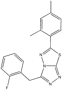 6-(2,4-dimethylphenyl)-3-(2-fluorobenzyl)[1,2,4]triazolo[3,4-b][1,3,4]thiadiazole|