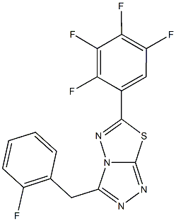 3-(2-fluorobenzyl)-6-(2,3,4,5-tetrafluorophenyl)[1,2,4]triazolo[3,4-b][1,3,4]thiadiazole,944776-72-1,结构式