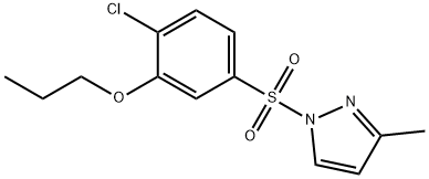 1-[(4-chloro-3-propoxyphenyl)sulfonyl]-3-methyl-1H-pyrazole,944780-41-0,结构式