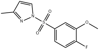 1-[(4-fluoro-3-methoxyphenyl)sulfonyl]-3-methyl-1H-pyrazole Structure