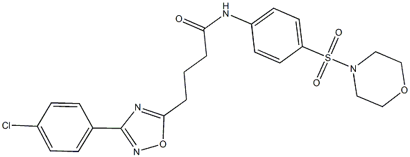 4-[3-(4-chlorophenyl)-1,2,4-oxadiazol-5-yl]-N-[4-(4-morpholinylsulfonyl)phenyl]butanamide Structure