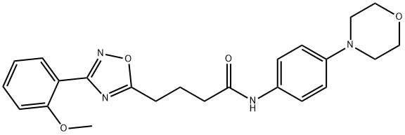 4-[3-(2-methoxyphenyl)-1,2,4-oxadiazol-5-yl]-N-[4-(4-morpholinyl)phenyl]butanamide Structure