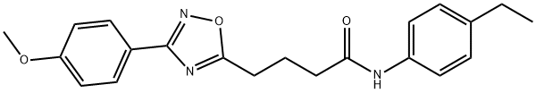 N-(4-ethylphenyl)-4-[3-(4-methoxyphenyl)-1,2,4-oxadiazol-5-yl]butanamide 化学構造式