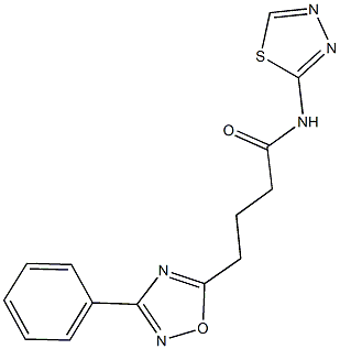 4-(3-phenyl-1,2,4-oxadiazol-5-yl)-N-(1,3,4-thiadiazol-2-yl)butanamide Struktur
