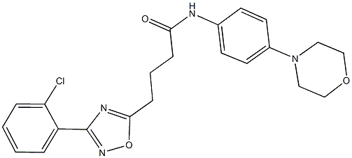 4-[3-(2-chlorophenyl)-1,2,4-oxadiazol-5-yl]-N-[4-(4-morpholinyl)phenyl]butanamide,945138-12-5,结构式
