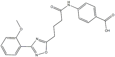 4-({4-[3-(2-methoxyphenyl)-1,2,4-oxadiazol-5-yl]butanoyl}amino)benzoic acid Struktur