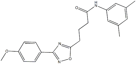 N-(3,5-dimethylphenyl)-4-[3-(4-methoxyphenyl)-1,2,4-oxadiazol-5-yl]butanamide Struktur