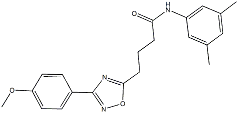 N-(3,5-dimethylphenyl)-4-[3-(4-methoxyphenyl)-1,2,4-oxadiazol-5-yl]butanamide 化学構造式