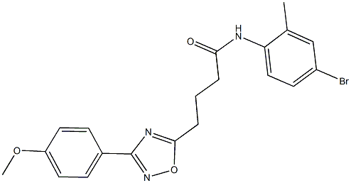 N-(4-bromo-2-methylphenyl)-4-[3-(4-methoxyphenyl)-1,2,4-oxadiazol-5-yl]butanamide,945138-33-0,结构式