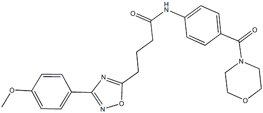 4-[3-(4-methoxyphenyl)-1,2,4-oxadiazol-5-yl]-N-[4-(4-morpholinylcarbonyl)phenyl]butanamide Structure