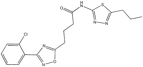 4-[3-(2-chlorophenyl)-1,2,4-oxadiazol-5-yl]-N-(5-propyl-1,3,4-thiadiazol-2-yl)butanamide,945172-86-1,结构式