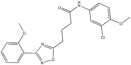 N-(3-chloro-4-methoxyphenyl)-4-[3-(2-methoxyphenyl)-1,2,4-oxadiazol-5-yl]butanamide Structure