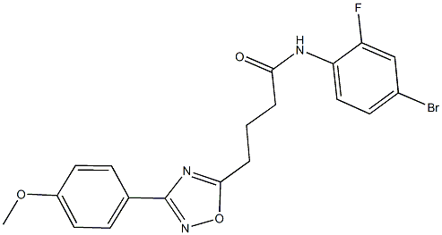 N-(4-bromo-2-fluorophenyl)-4-[3-(4-methoxyphenyl)-1,2,4-oxadiazol-5-yl]butanamide 结构式