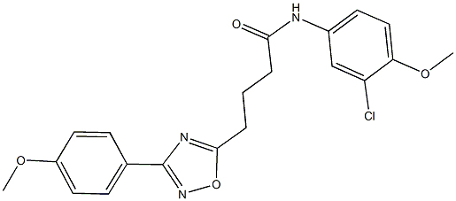 N-(3-chloro-4-methoxyphenyl)-4-[3-(4-methoxyphenyl)-1,2,4-oxadiazol-5-yl]butanamide Struktur