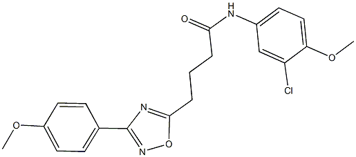 N-(3-chloro-4-methoxyphenyl)-4-[3-(4-methoxyphenyl)-1,2,4-oxadiazol-5-yl]butanamide,945173-41-1,结构式