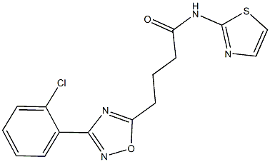 4-[3-(2-chlorophenyl)-1,2,4-oxadiazol-5-yl]-N-(1,3-thiazol-2-yl)butanamide,945201-45-6,结构式