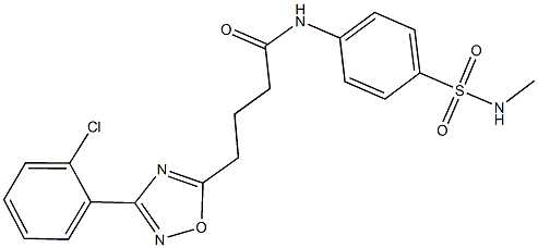 4-[3-(2-chlorophenyl)-1,2,4-oxadiazol-5-yl]-N-{4-[(methylamino)sulfonyl]phenyl}butanamide 结构式