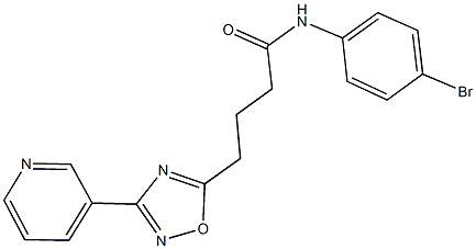 N-(4-bromophenyl)-4-[3-(3-pyridinyl)-1,2,4-oxadiazol-5-yl]butanamide Structure