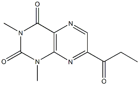 1,3-dimethyl-7-propionyl-2,4(1H,3H)-pteridinedione 化学構造式