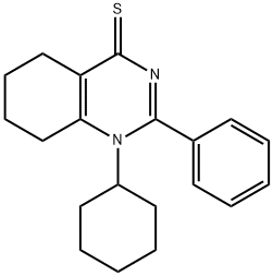 1-cyclohexyl-2-phenyl-5,6,7,8-tetrahydro-4(1H)-quinazolinethione Structure