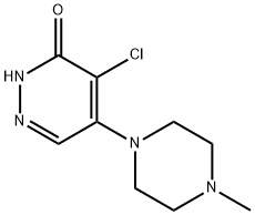 4-chloro-5-(4-methyl-1-piperazinyl)-3(2H)-pyridazinone 结构式