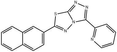 6-(2-naphthyl)-3-(2-pyridinyl)[1,2,4]triazolo[3,4-b][1,3,4]thiadiazole 化学構造式