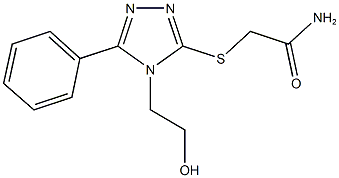 2-{[4-(2-hydroxyethyl)-5-phenyl-4H-1,2,4-triazol-3-yl]sulfanyl}acetamide 化学構造式