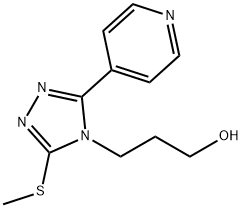 3-[3-(methylsulfanyl)-5-(4-pyridinyl)-4H-1,2,4-triazol-4-yl]-1-propanol 化学構造式