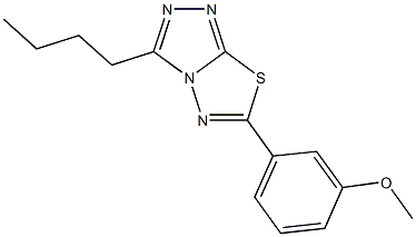 3-butyl-6-(3-methoxyphenyl)[1,2,4]triazolo[3,4-b][1,3,4]thiadiazole,947039-90-9,结构式
