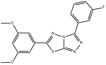 6-(3,5-dimethoxyphenyl)-3-(3-fluorophenyl)[1,2,4]triazolo[3,4-b][1,3,4]thiadiazole Structure