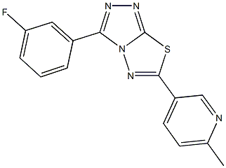 3-(3-fluorophenyl)-6-(6-methyl-3-pyridinyl)[1,2,4]triazolo[3,4-b][1,3,4]thiadiazole Structure