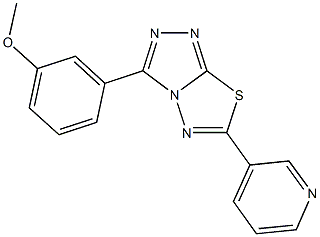 methyl 3-[6-(3-pyridinyl)[1,2,4]triazolo[3,4-b][1,3,4]thiadiazol-3-yl]phenyl ether Struktur