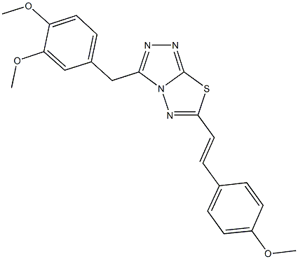 947045-50-3 3-(3,4-dimethoxybenzyl)-6-[2-(4-methoxyphenyl)vinyl][1,2,4]triazolo[3,4-b][1,3,4]thiadiazole