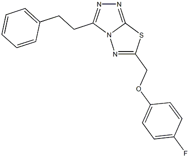 6-[(4-fluorophenoxy)methyl]-3-(2-phenylethyl)[1,2,4]triazolo[3,4-b][1,3,4]thiadiazole 结构式