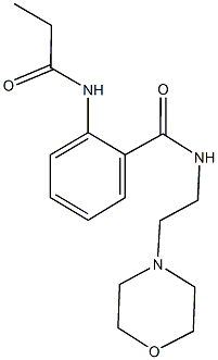 N-[2-(4-morpholinyl)ethyl]-2-(propionylamino)benzamide 化学構造式