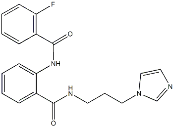 2-[(2-fluorobenzoyl)amino]-N-[3-(1H-imidazol-1-yl)propyl]benzamide,947054-73-1,结构式
