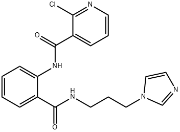 2-chloro-N-[2-({[3-(1H-imidazol-1-yl)propyl]amino}carbonyl)phenyl]nicotinamide Structure