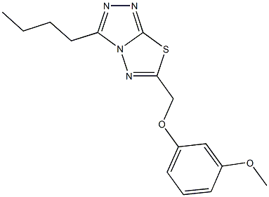 3-butyl-6-[(3-methoxyphenoxy)methyl][1,2,4]triazolo[3,4-b][1,3,4]thiadiazole Structure