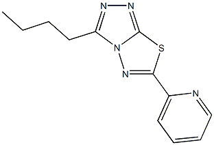 3-butyl-6-(2-pyridinyl)[1,2,4]triazolo[3,4-b][1,3,4]thiadiazole Struktur
