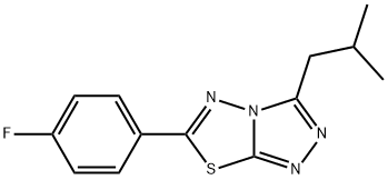 6-(4-fluorophenyl)-3-isobutyl[1,2,4]triazolo[3,4-b][1,3,4]thiadiazole Struktur