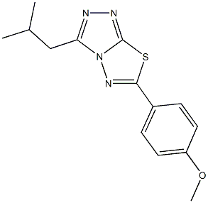 4-(3-isobutyl[1,2,4]triazolo[3,4-b][1,3,4]thiadiazol-6-yl)phenyl methyl ether Struktur