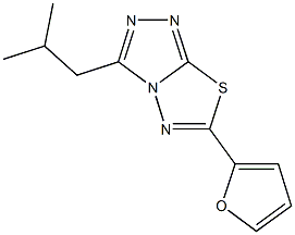 6-(2-furyl)-3-isobutyl[1,2,4]triazolo[3,4-b][1,3,4]thiadiazole 化学構造式