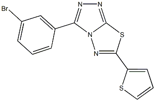 3-(3-bromophenyl)-6-(2-thienyl)[1,2,4]triazolo[3,4-b][1,3,4]thiadiazole Structure