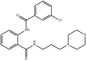 2-[(3-chlorobenzoyl)amino]-N-[3-(4-morpholinyl)propyl]benzamide Structure